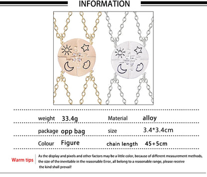 3/4 freind necklaces