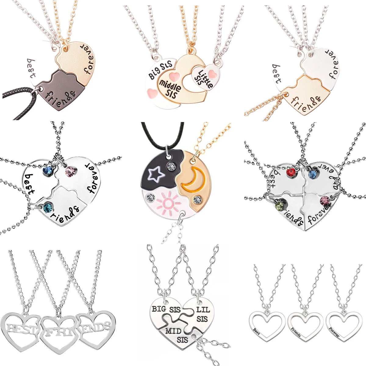 3/4 Best friend necklaces