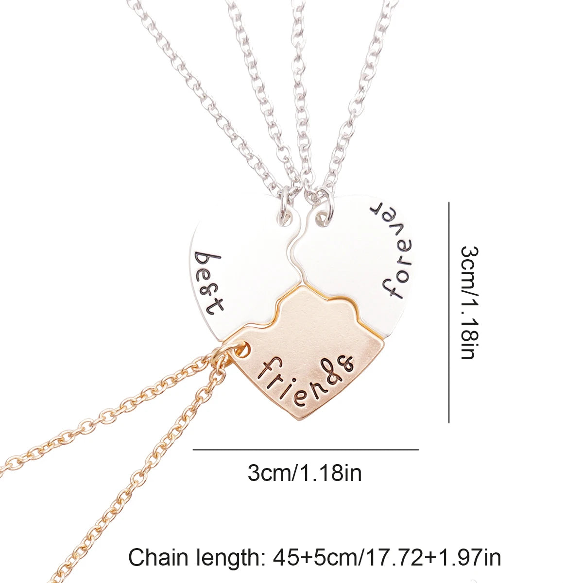 3/4 Best friend necklaces